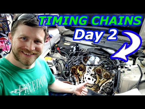 HOW TO REPLACE TIMING CHAINS ON CADILLAC CTS 3.6L (DAY 2)