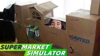 Cardboard fort! | SuperMarket Simulator - 7