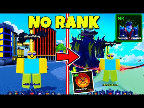 I got the PERMANENT MR-Rank *HALLOWEEN MONARCH* using NO RANK Account in Arise Crossover | Roblox