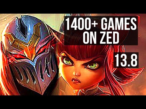 ZED vs ANNIE (MID) | 5/0/4, 1400+ games, 1.6M mastery | KR Grandmaster | 13.8