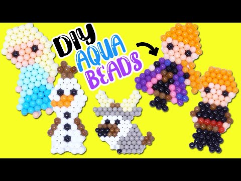 Disney Frozen DIY Aquabeads Craft Activity kit! Elsa, Anna, Olaf, Sven