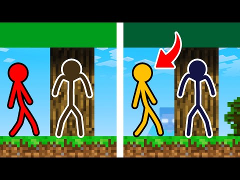 Stickman VS Minecraft: Impossible Spot The Difference - AVM Shorts Animation