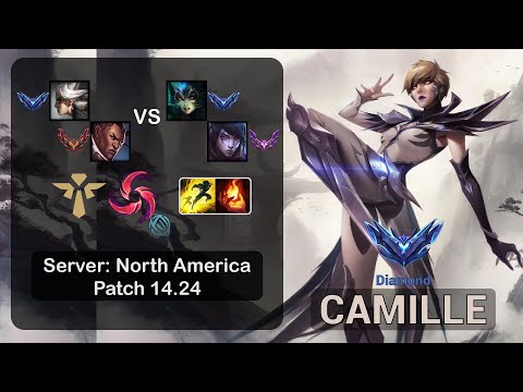 Camille Support + Lucian vs Nami + Aphelios - NA Diamond - Patch 14.24