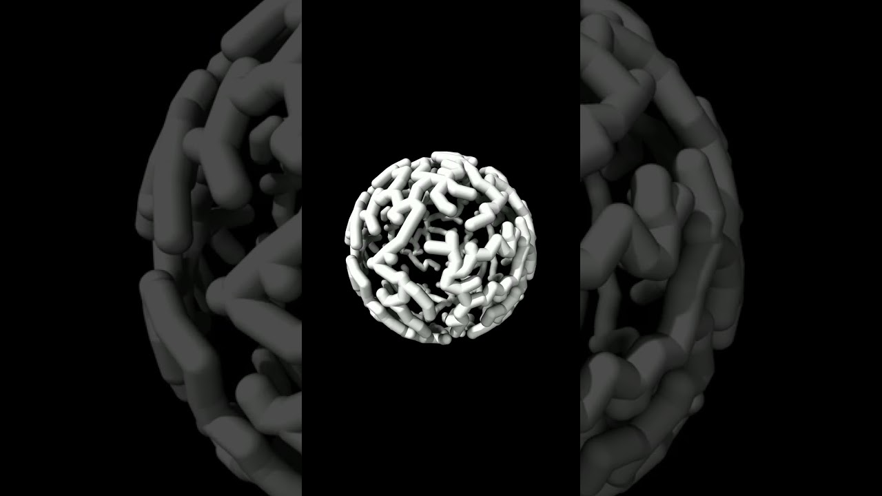3D Sphere Pattern - Algorithmic Art #3drendering