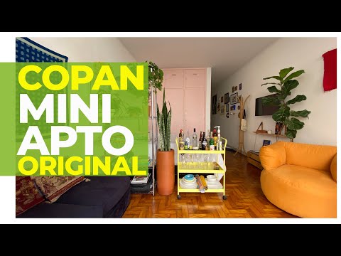 PEQUENO APARTAMENTO ORIGINAL NO COPAN - DECOR LINDA E BAIXO CUSTO SEM REFORMA E QUEBRA-QUEBRA