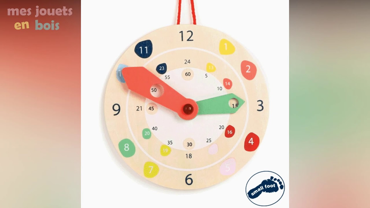 Horloge éducative en bois
