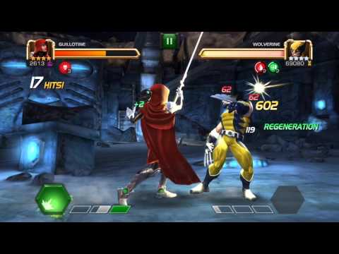 Kabam MCOC Guillotine vs Wolverine in Realm of Legends under 2 minutes