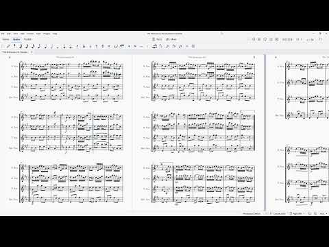 Clarinet Quartet Sheet Music - Paragon Rag (Scott Joplin). Arranged for clarinet quartet. Full Score and Parts. image 10