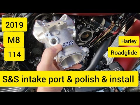 S&S intake port and polish and install. 2019 m8 114 harley
