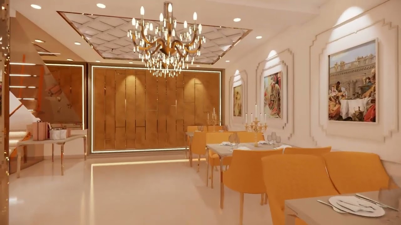 Banquet hall interior design with small party harea
