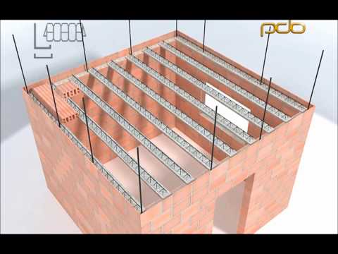 Laje piso com canaleta J