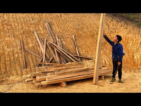 Moving wood to build a private house to start a new family.| Phuc and Sua