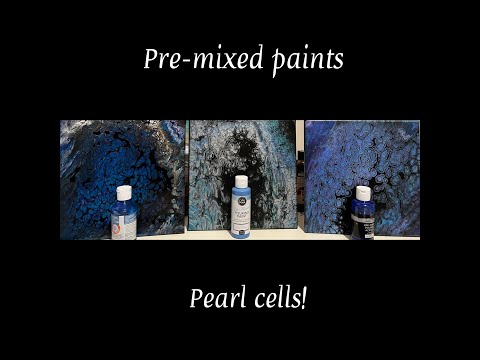 Pearl cells tutorial with premixed pouring paints NO SILICONE