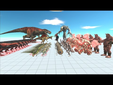 CARNIVORE DINOSAURS VS INFERNALS Animal Revolt Battle Simulator
