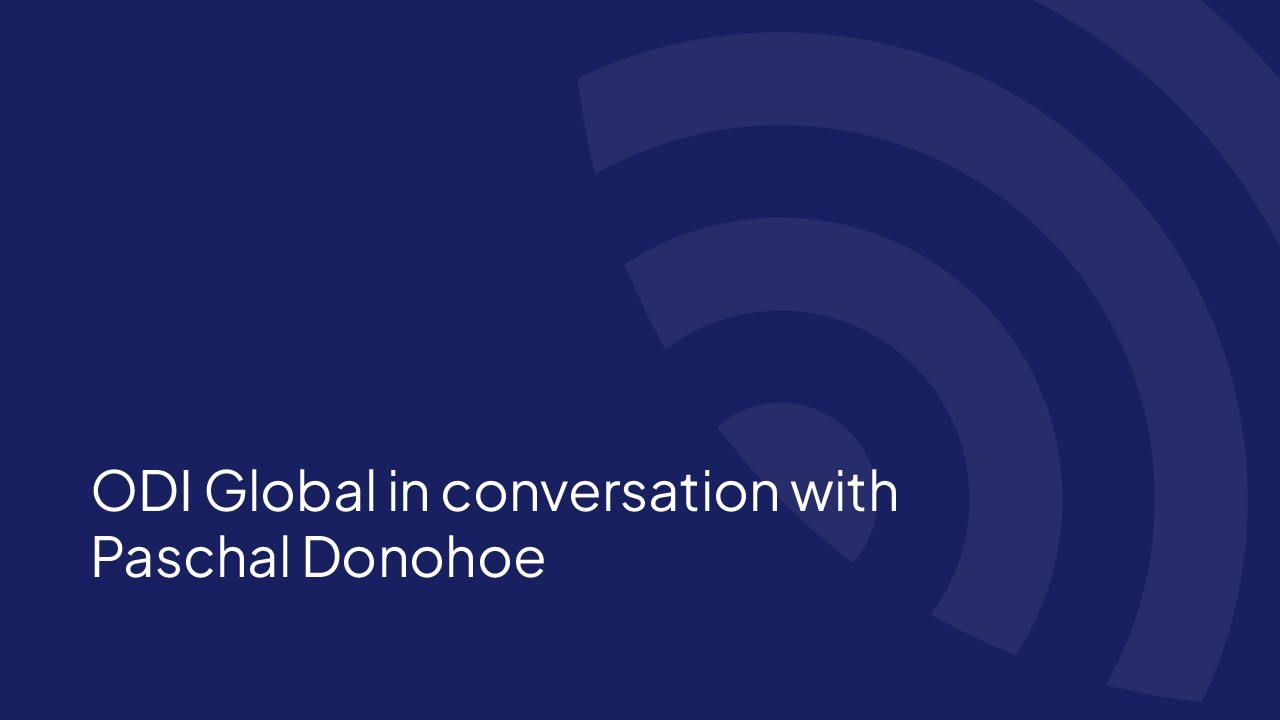 ODI Global in conversation with Paschal Donohoe