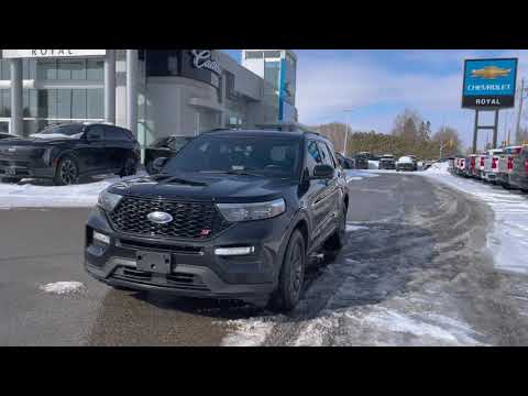 2020 Ford Explorer ST 4WD in Black for sale at Royal Chevrolet in Orangeville, ON