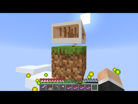 Minecraft but you can build an XP FARM on 1 block..