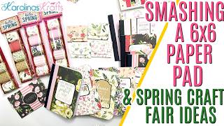 What I made & How I used up a WHOLE 6x6 Paper Pad using Botanical Garden and SPRING CRAFT FAIR IDEAS