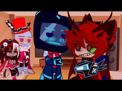 Alastor+The Vees react to “Smile Like You Mean It” AND “Gossip”