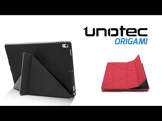 Custodia nera Unotec Origami 2 per iPad Pro 12.9" 2018 video