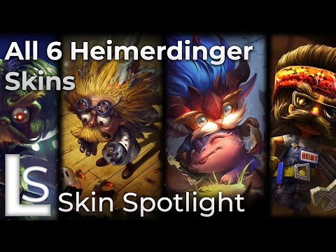 ALL HEIMERDINGER SKINS - Skin Spotlight - League of Legends - Patch 10.8.1