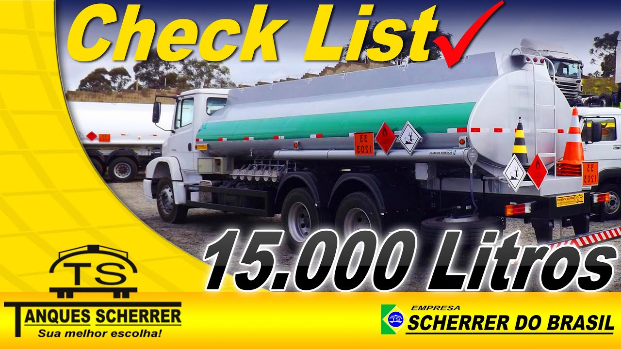 Tanque Para Transporte de Combustível - 15.000 Litros - Check List caminhão tanque