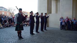 The Last Post ceremony - second part: Reveille at Menin Gate, Ypres, Belgium, 18 April 2018