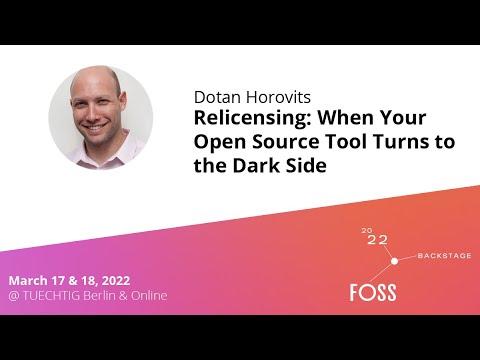 #FOSSBack: Dotan Horovits – Relicensing: When Your Open Source Tool Turns to the Dark Side