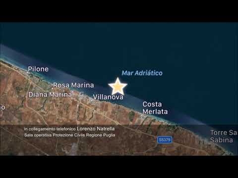 Terremoto: forte scossa di magnitudo 3.9 al largo di Brindisi