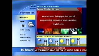 Millsboro Weatherscan - Severe Thunderstorm Warning (August 30, 2022)