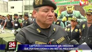 Capturan a colombianos que integrarían red de prestamistas