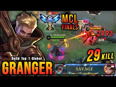 MCL FINALS!! 29 Kills Granger Best Build & Emblem, Auto SAVAGE - Build Top 1 Global Granger ~ MLBB