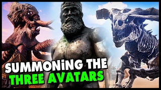 SUMMONING ALL THREE AVATARS - SUMMONING YOG, SUMMONING MITRA, SUMMONING SET! (Conan Exiles)