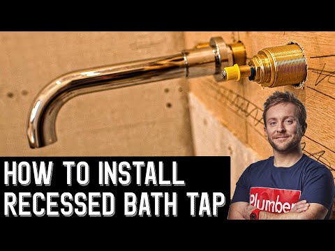 HOW TO INSTALL RECESSED WALL MOUNTED BATH TAP - Bathroom Renovation pt9
