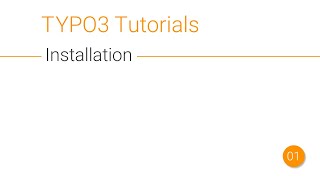 TYPO3 Tutorial - Installation [001]