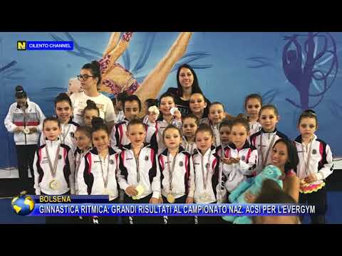 BOLSENA, GINNASTICA RITMICA GRANDI RISULTATI AL CAMPIONATO NAZ  ACSI PER L'EVERGYM