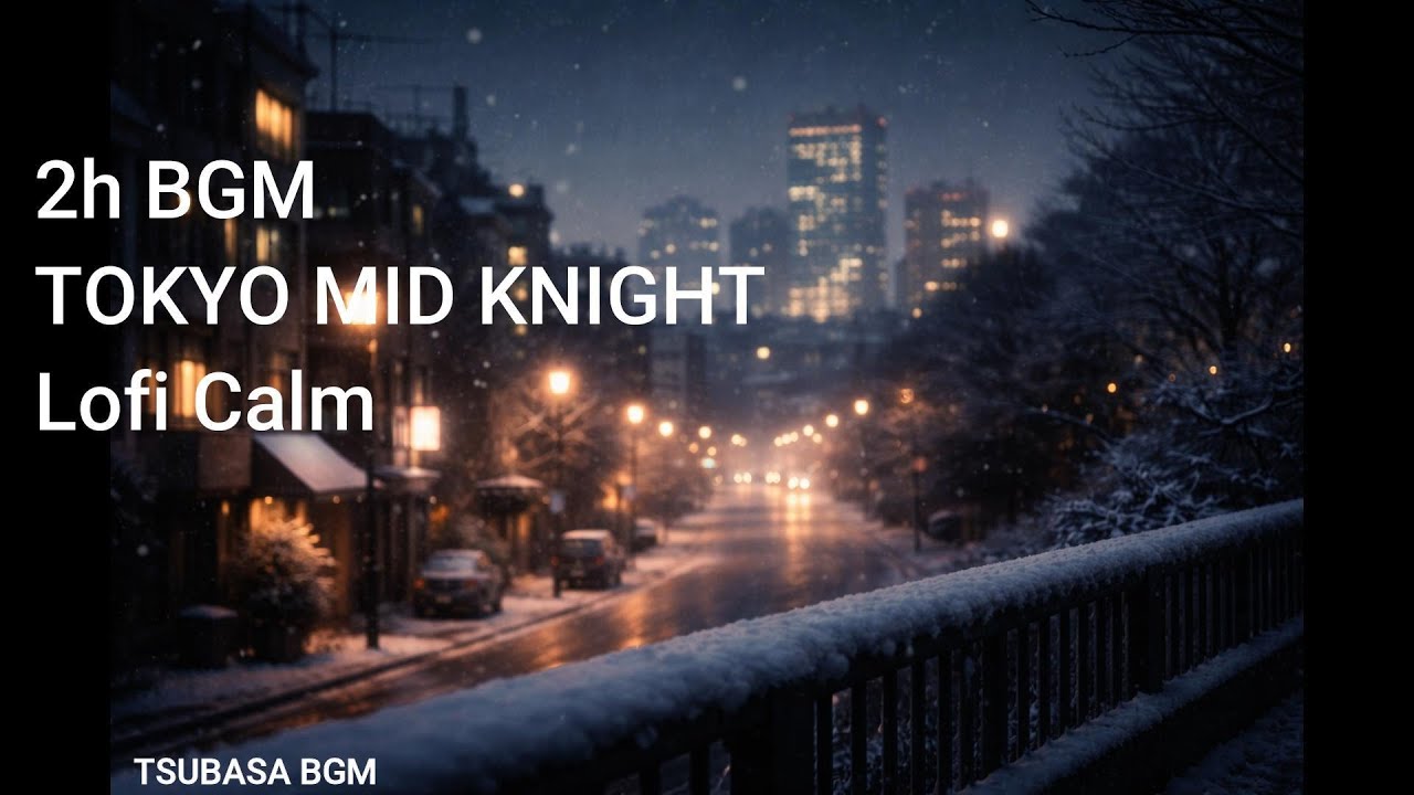 Tokyo Midnight Lo-Fi｜2 Hours Calm BGM　Relaxing Night Music for Focus & Sleep