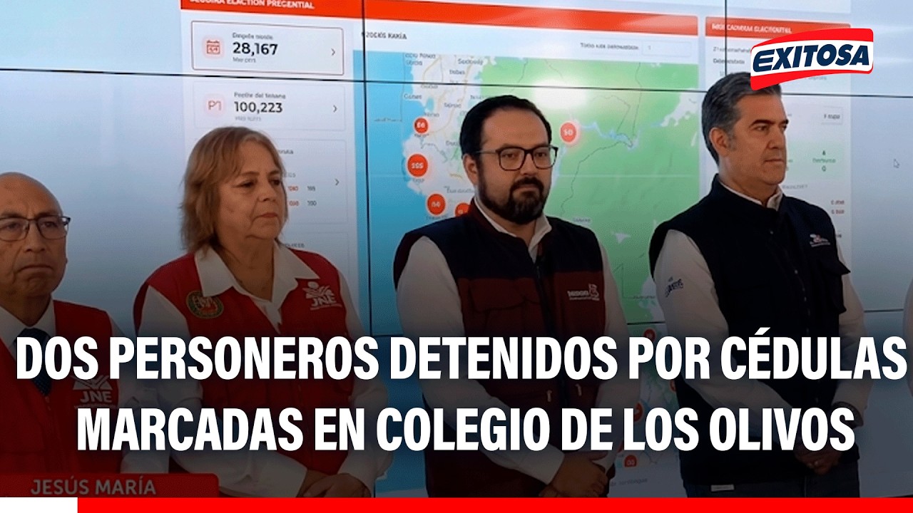 🔴🔵 Dos personeros detenidos tras hallazgo de cédulas marcadas en colegio de Los Olivos