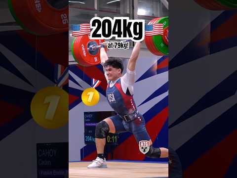 Caden Cahoy (79kg USA) C&amp;Jing 204kg / 450lbs to become 2026 Pan American  #weightlifting champion!