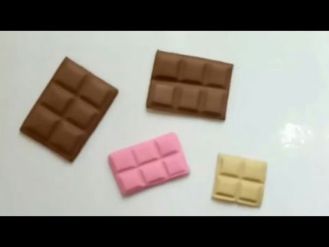 clay mini chocolate bars |easy clay chocolate bars 🍫 #shorts