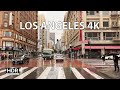 Rainy Los Angeles - Downtown Skidrow to Bel Air - Scenic Drive 4K HDR - USA