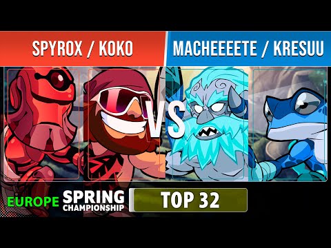 Spyrox & Koko VS Macheeeete & Kresuu - Top 32 - EU - Brawlhalla Spring Championship 2022