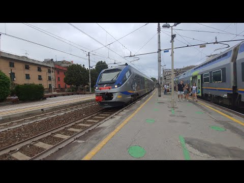 Arrivo a Brignole e Partenza a Genova Sampierdarena di un treno jazz