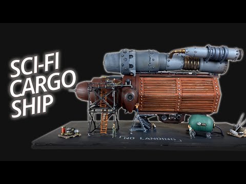 🚀 Scratchbuild Sci fi Cargo Ship Diorama: How to build it!