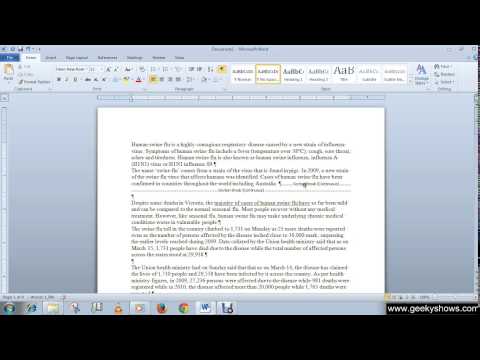Microsoft Office Word 2010 Minimize and Maximize the Ribbon
