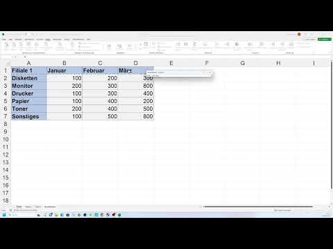 Excel konsolidieren unterschiedlichen Tabellen