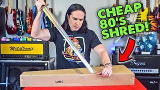 Video thumbnail for UNBOX and DEMO of the CHEAPEST 80's SHRED GUITAR! by Guitar MAX