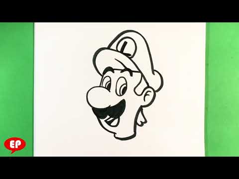 How to Draw Luigi - Super Mario Bros - Step by Step - Easy Pictures to Draw
