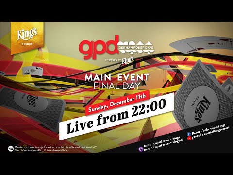 🇩🇪Finale des €199 German Poker Days (GPD) Main Events, live aus dem King's Resort👑