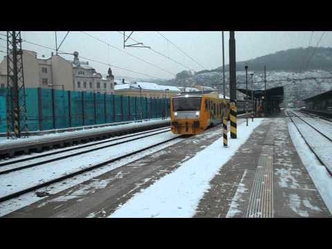 Odjezd vlaku Os 16518 (ČD 814.117 "Maruška") - Ústí nad Labem hl.n., 23. 1. 2013
